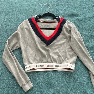 Tommy Hilfiger cropped hooded sweatshirt